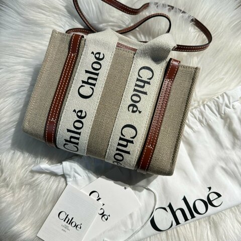 Chloe Mini Woody Bag 迷你帆布 全新