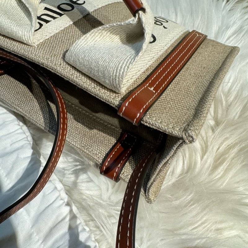Chloe Mini Woody Bag 迷你帆布 全新-2