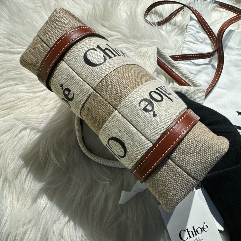 Chloe Mini Woody Bag 迷你帆布 全新-3