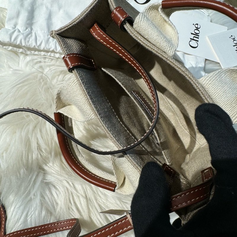 Chloe Mini Woody Bag 迷你帆布 全新-5