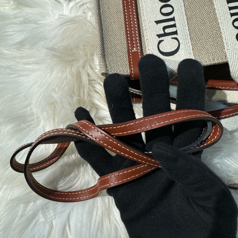 Chloe Mini Woody Bag 迷你帆布 全新-6