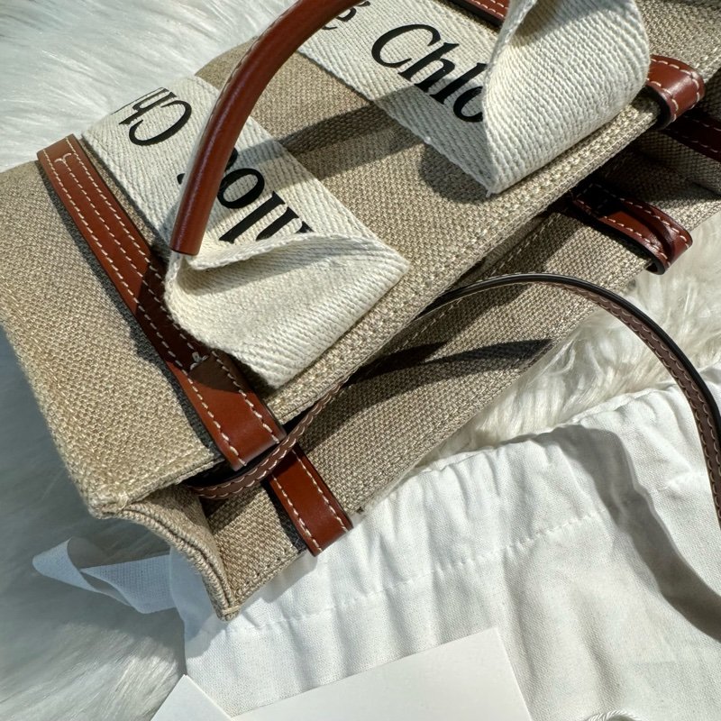 Chloe Mini Woody Bag 迷你帆布 全新-8