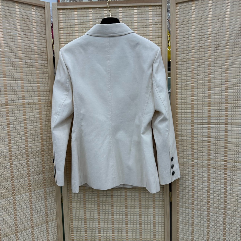Dior 米白色收腰亞麻布料西裝外套 42碼-1