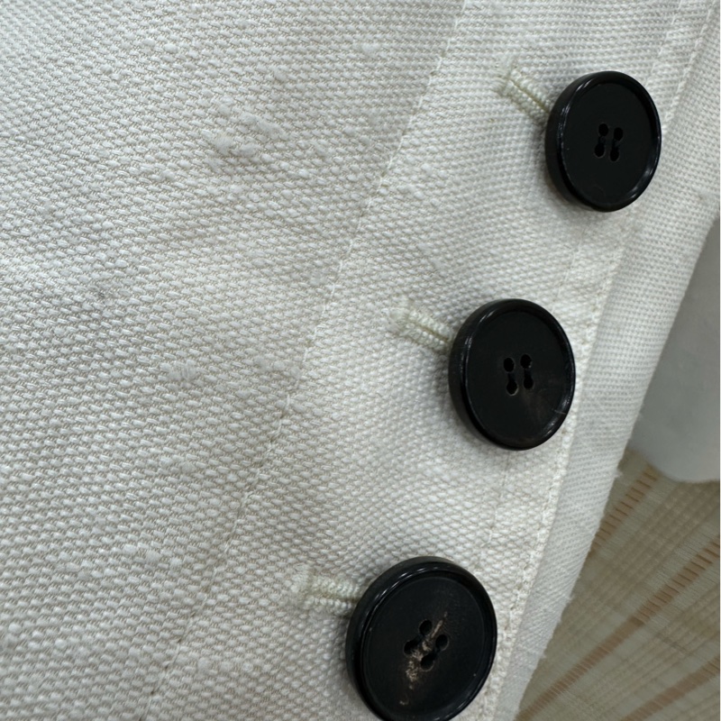 Dior 米白色收腰亞麻布料西裝外套 42碼-4