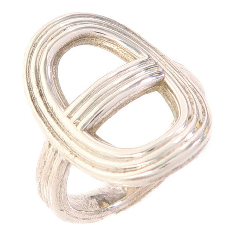 HERMES 925純銀Chaine D Ancre戒指US#6
