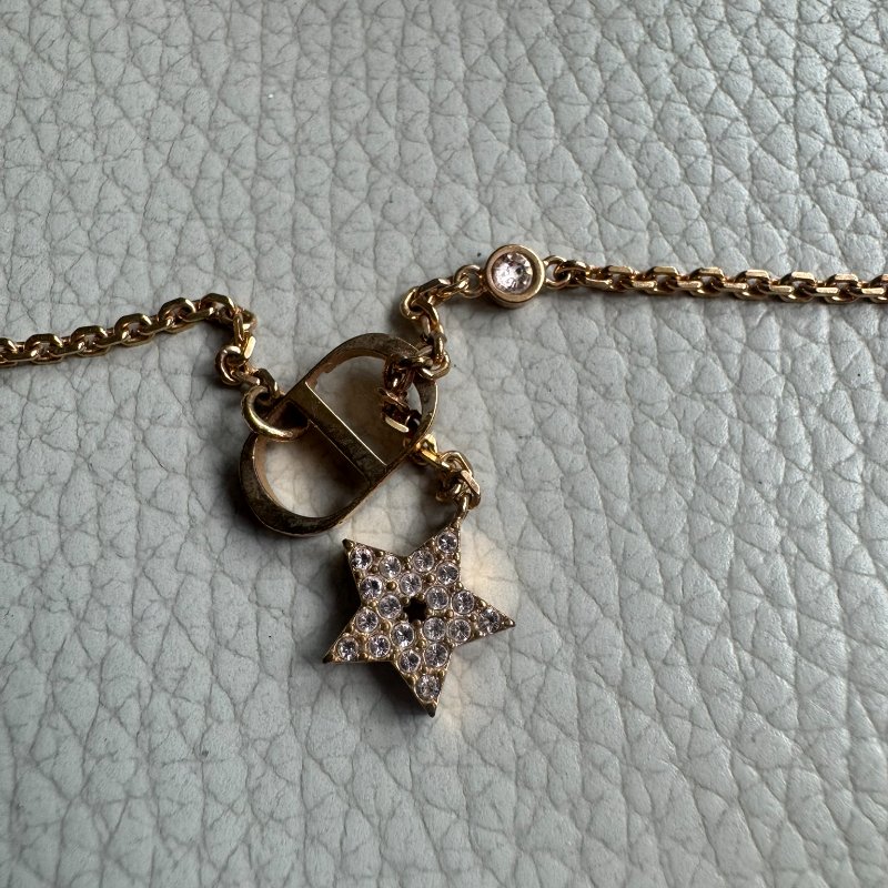 Metal Crystal Star CD Bracelet Gold-4