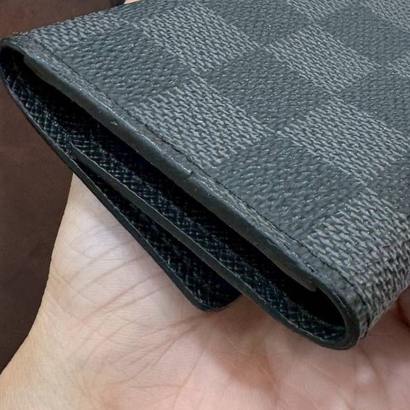 LV 路易威登 黑色 棋盤格 鑰匙圈 鑰匙包 卡夾 卡片夾 卡包 名片夾-13