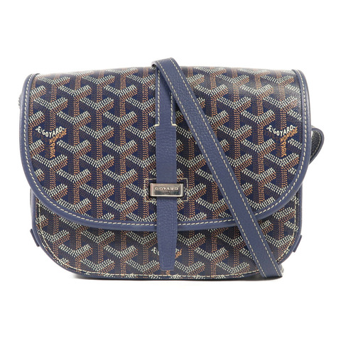 GOYARD 帆布Belvedere PM銀扣肩背袋