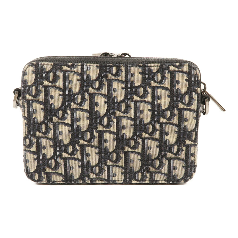 Dior 帆布Zipped Pouch With Strap銀扣肩背袋-1