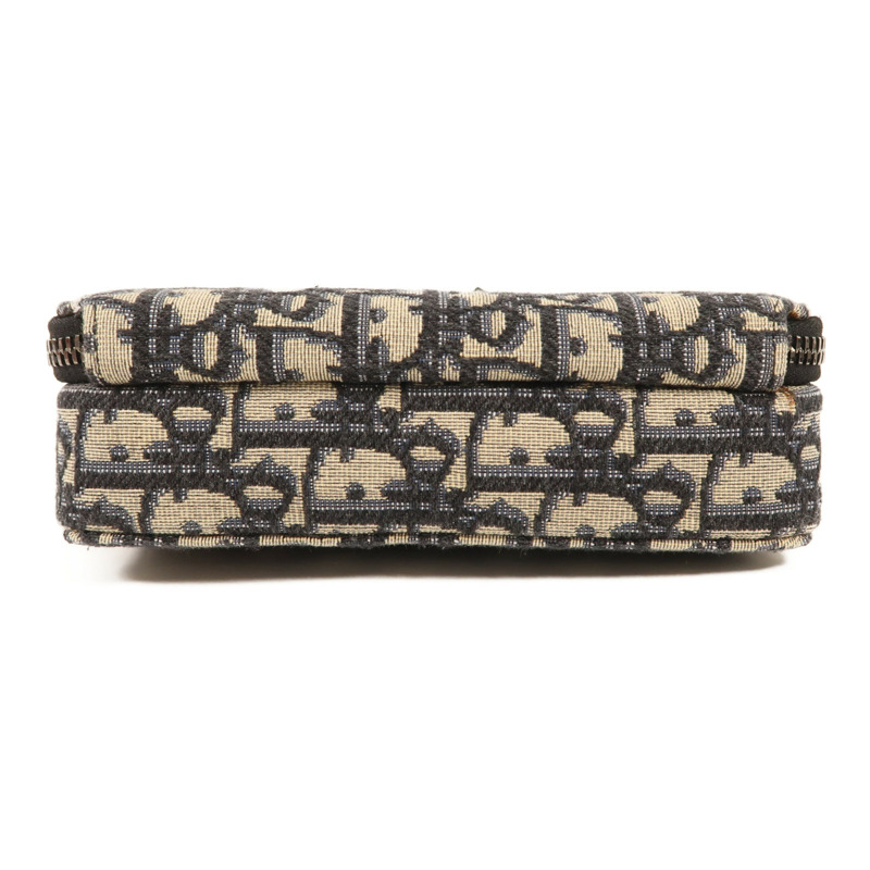 Dior 帆布Zipped Pouch With Strap銀扣肩背袋-3