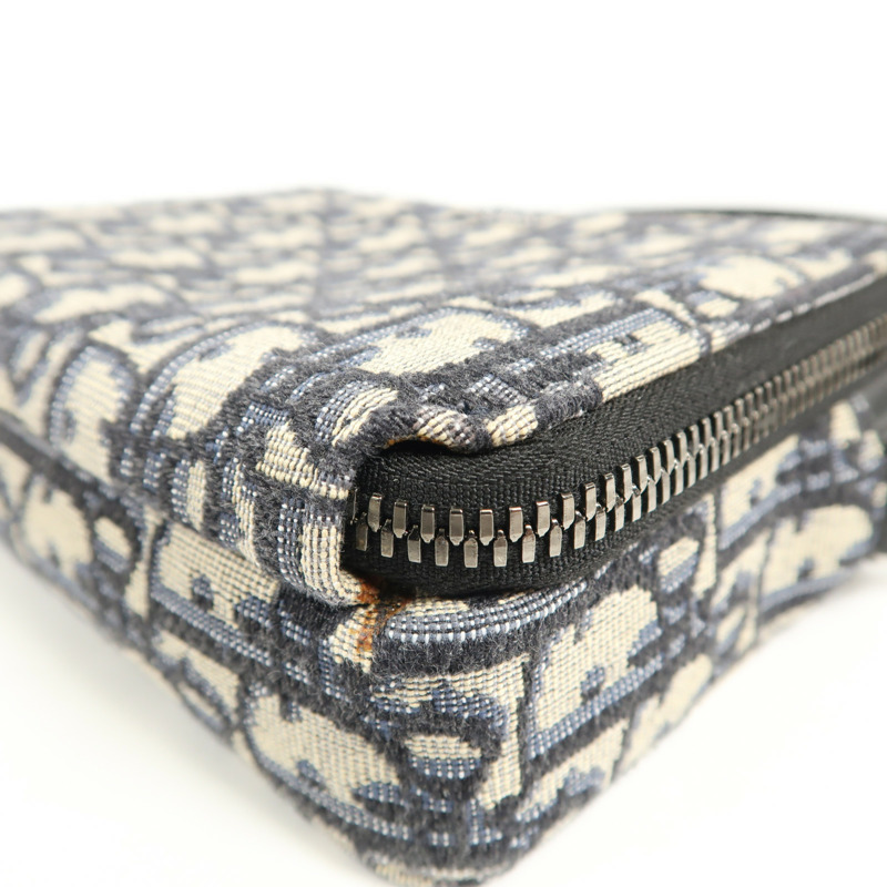 Dior 帆布Zipped Pouch With Strap銀扣肩背袋-9