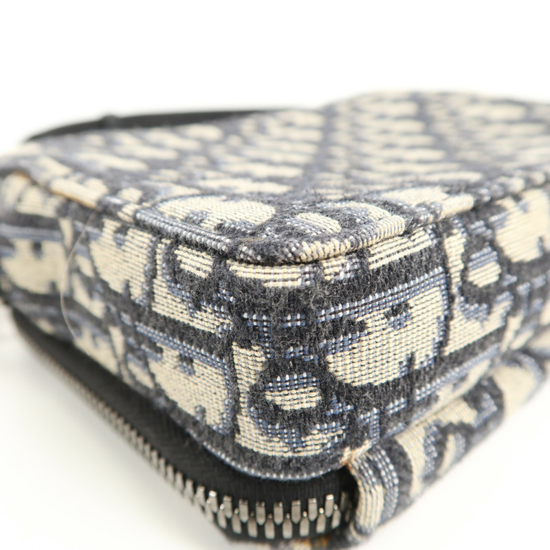 Dior 帆布Zipped Pouch With Strap銀扣肩背袋-10