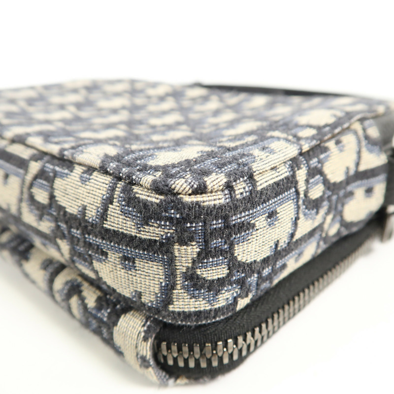 Dior 帆布Zipped Pouch With Strap銀扣肩背袋-11