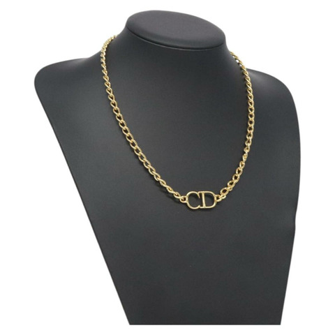 Christian Dior 項鍊 金屬 金 正品 am8660