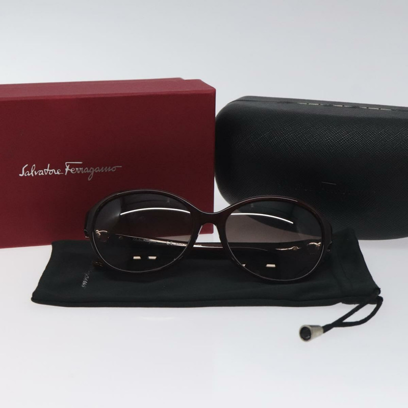 【日本直送】Salvatore Ferragamo Gancini 太陽眼鏡 塑膠 波爾多紅 Auth am8572-10