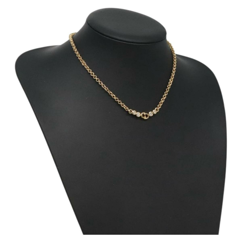 【日本直送】Christian Dior 寶石項鍊 金屬金 正品 am8829-0