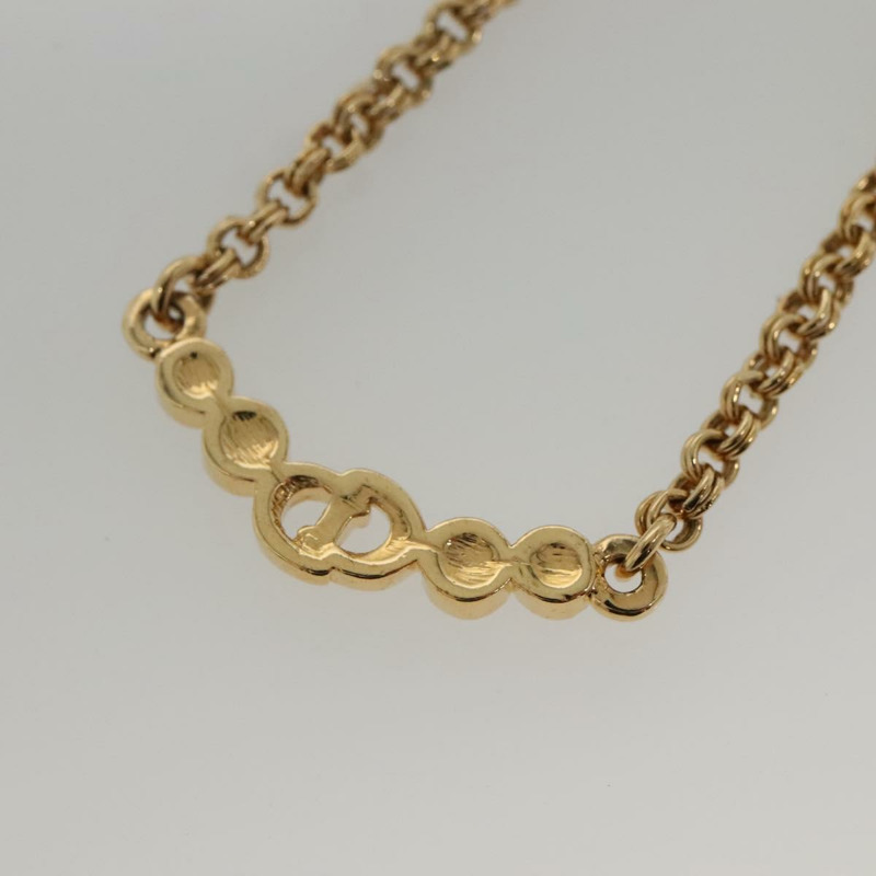 【日本直送】Christian Dior 寶石項鍊 金屬金 正品 am8829-6