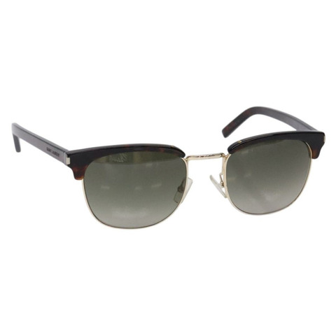 SAINT LAURENT 太陽眼鏡 塑膠 棕色 正品 am8841