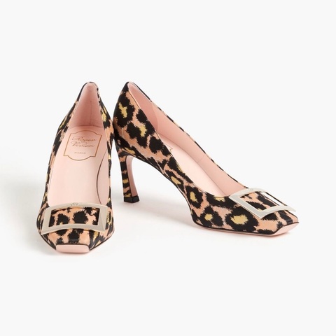 Roger Vivier 全新～豹紋經典高跟鞋 7cm 尺寸 35