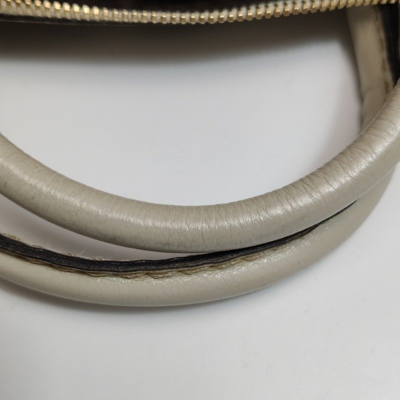 Gucci 牛皮 帆布 雙G 老花 手提包-16
