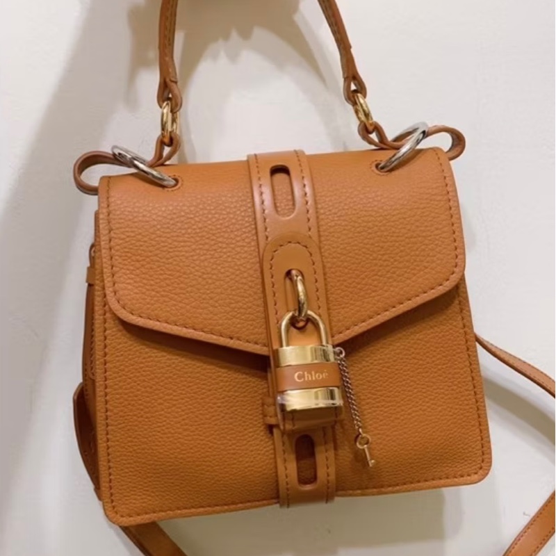 全新-Chloe small Aby Day shoulder bag肩背手提鎖頭-0