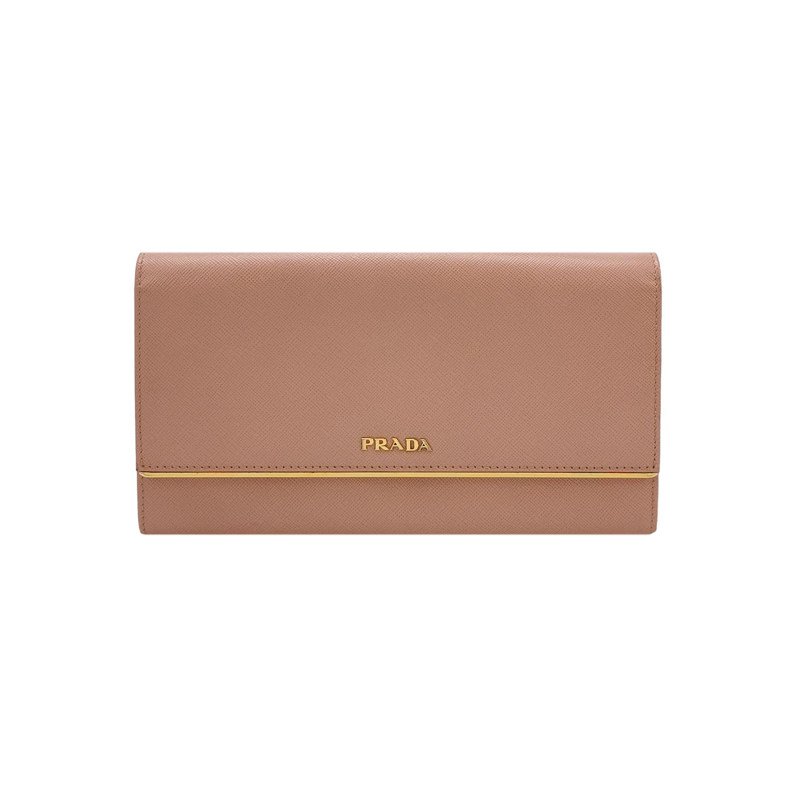 Prada 牛皮 純色 字母 Logo 手拿包-0