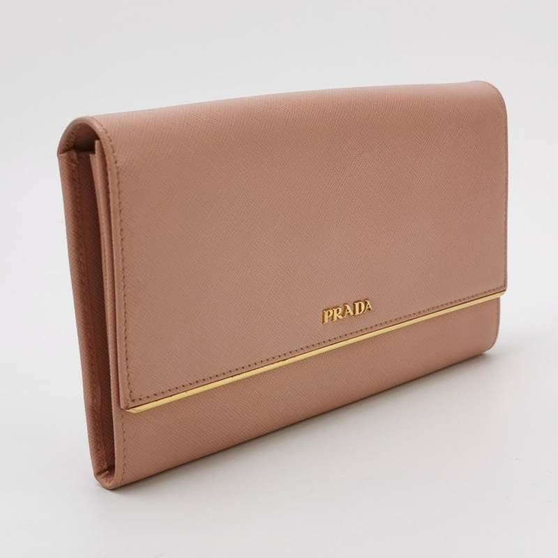 Prada 牛皮 純色 字母 Logo 手拿包-2