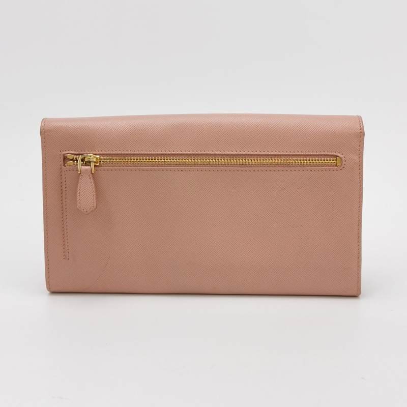 Prada 牛皮 純色 字母 Logo 手拿包-3