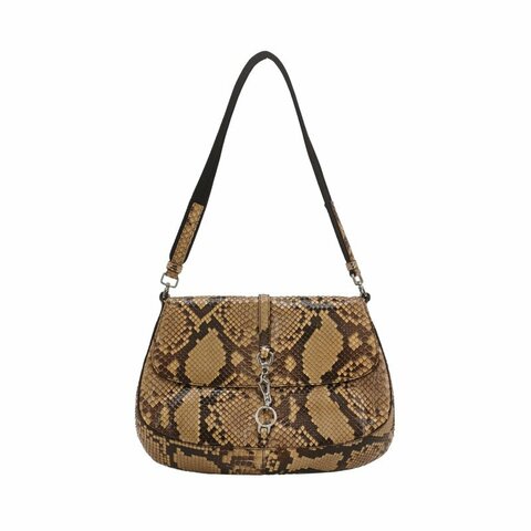 Prada 蛇皮 翻蓋 單肩包