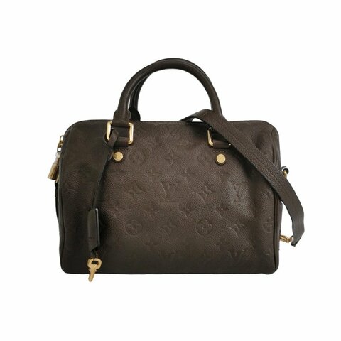 Louis Vuitton (LV) Speedy 25 牛皮 壓花 波士頓包 斜背包 單肩包