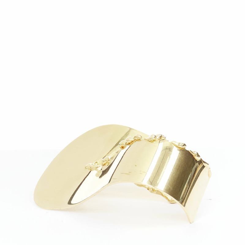 rare OLD CELINE Phoebe Philo Runway Devoured gold tear statement bangle cuff S-0
