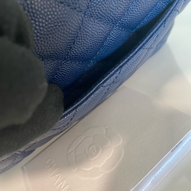 Chanel 深藍色蜥蜴皮手柄cocohandle-3
