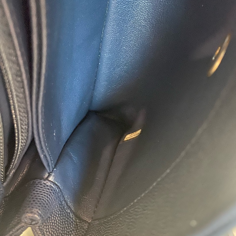 Chanel 深藍色蜥蜴皮手柄cocohandle-7