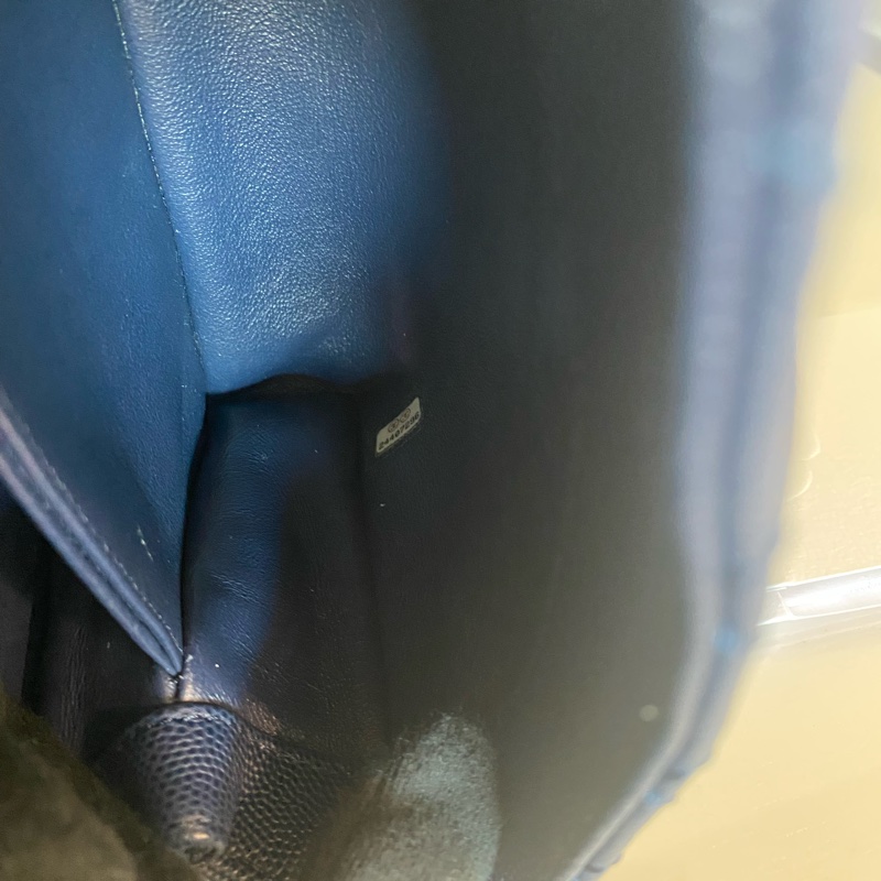 Chanel 深藍色蜥蜴皮手柄cocohandle-8