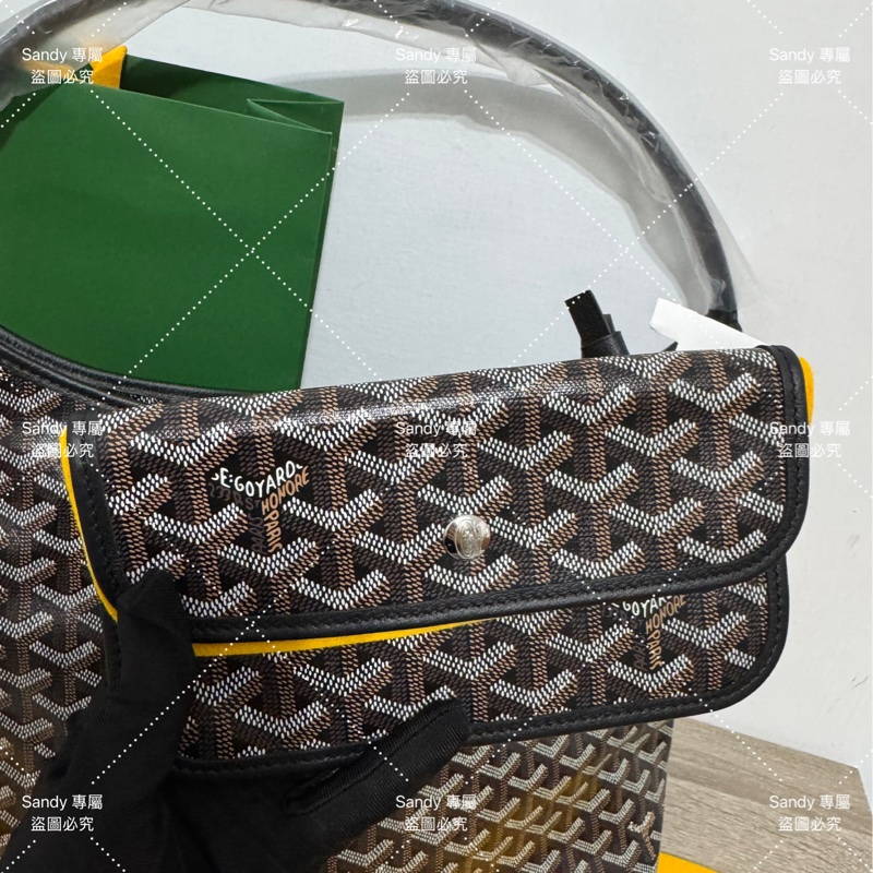 🖤狗牙Goyard hobo 黑色 全新全配🖤-17