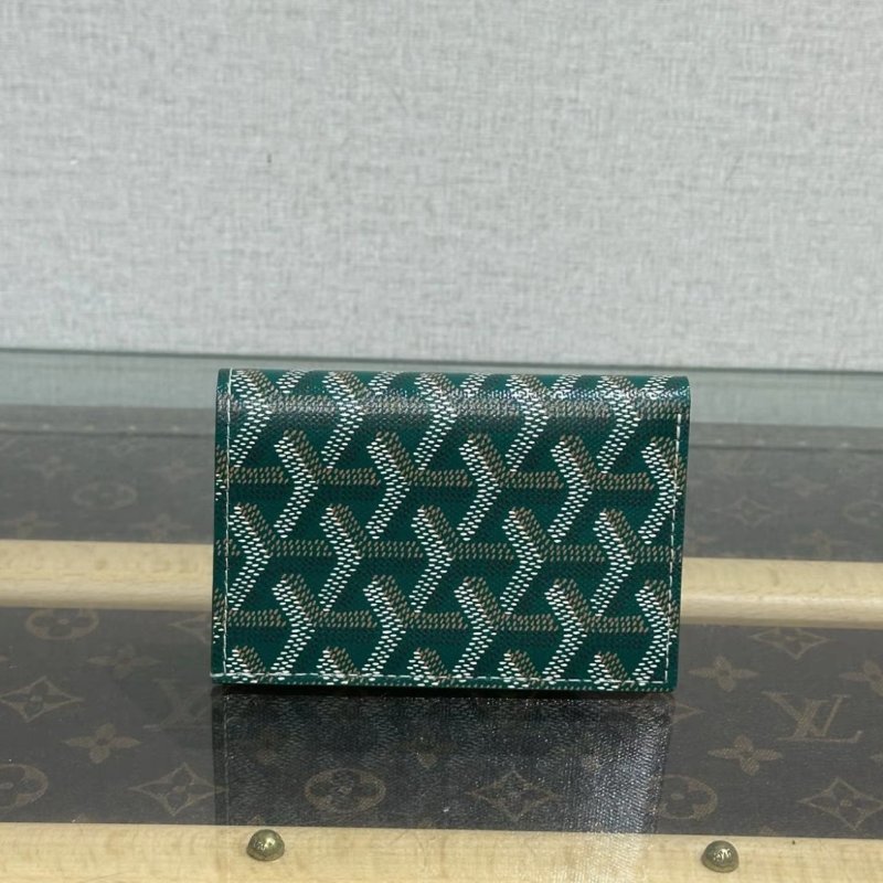 GOYARD 綠色老花零錢包卡包10*8 99新-5