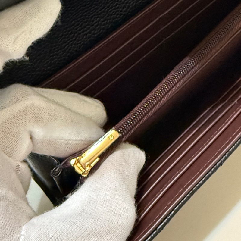 『全新』Chanel黑金荔枝牛皮CF長夾-15