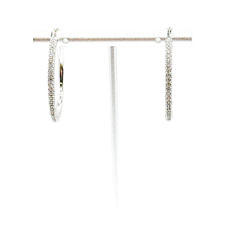 施華洛世奇Swarovski|簡約閃耀滿鑽大圈耳環-5