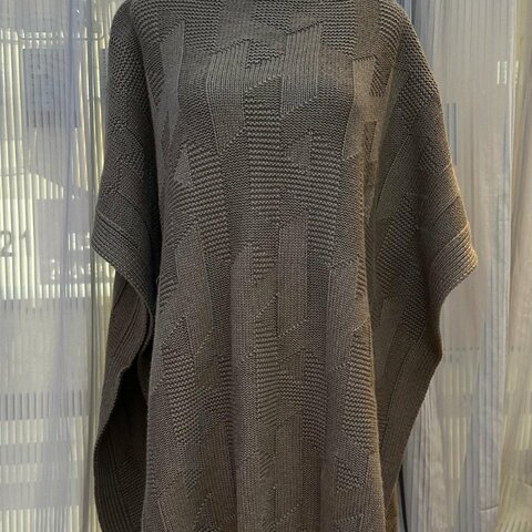 Hermes 羊絨鬥篷 針織套頭外套 經典女士披肩 公價17500 輕微穿著痕跡 