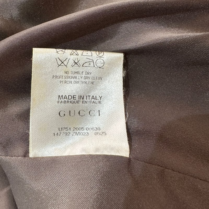 Gucci 休閒外套  淺灰色薄款小西裝 折褶修身衣擺-3