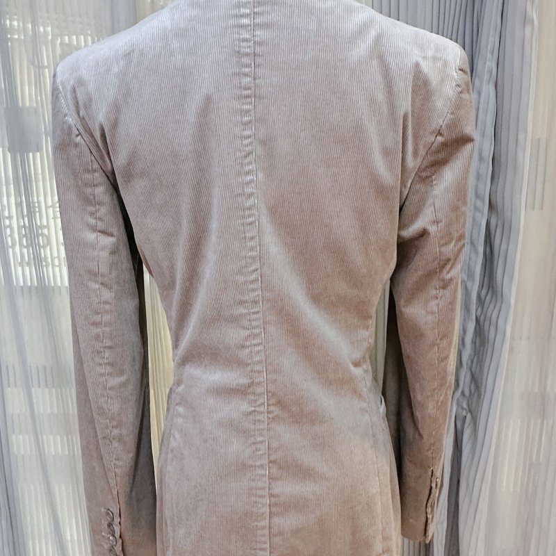 Gucci 休閒外套  淺灰色薄款小西裝 折褶修身衣擺-6