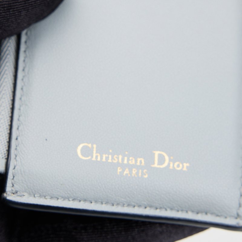 二手Dior saddle 馬鞍短夾/牛皮 石灰色-15