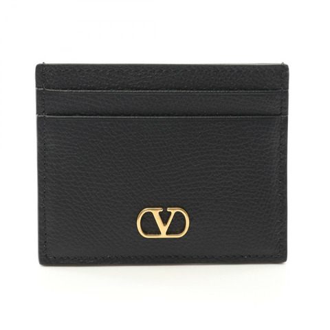 Valentino Garavani V 標誌簽名卡包 6W2P0AJ7SNP0NO 皮革黑色全新女式
