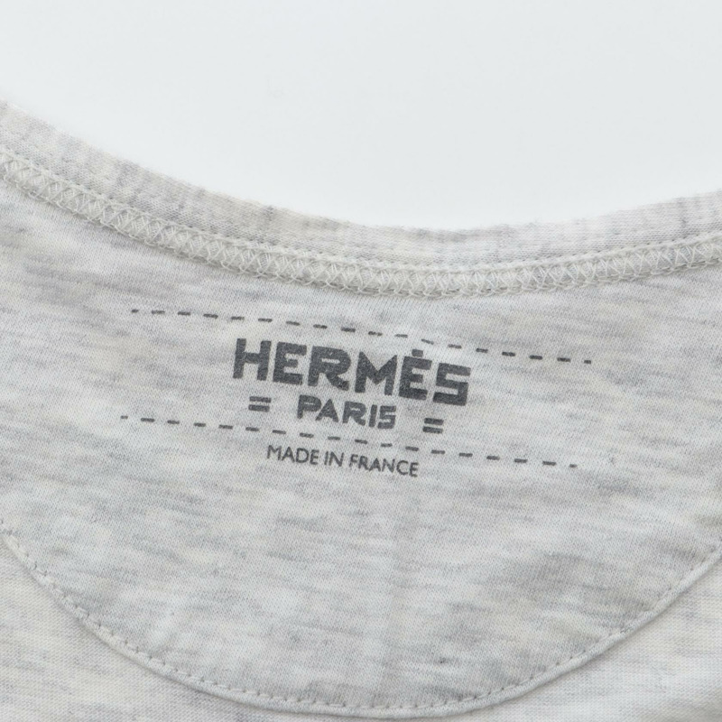 愛馬仕無袖棉上衣，灰色、卡其色、綠色，二手女款，36碼-2