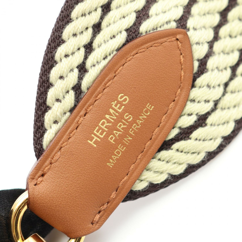 HERMES Bandouliere Sangle 肩帶 Swift 皮革帆布 GHW W 女士-3