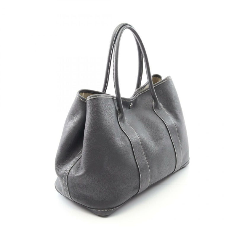 HERMES Garden Party PM 手提包 K Negonda 皮革灰 Ardoise 二手-1