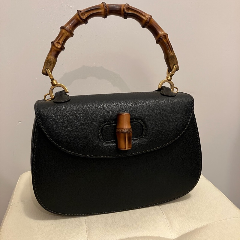 Gucci Bamboo Handbag Convertible Top Handle 竹折包-6
