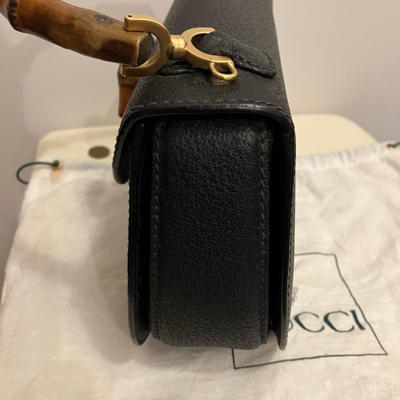 Gucci Bamboo Handbag Convertible Top Handle 竹折包-24