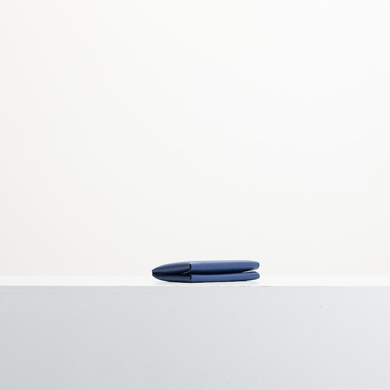 二手Hermès calvi duo卡包/深藍-2