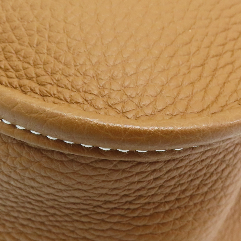 金棕色 Clemence牛皮 Evelyne 29 肩背包 W刻 銀釦【HERMES 愛馬仕】-10